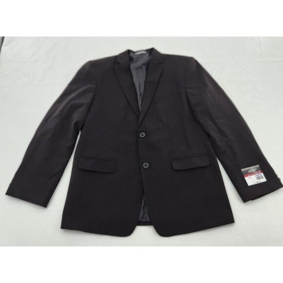 Van Heusen Boys 18 Husky Flex Stretch Suit Jacket - Bank Black MSRP $90